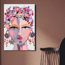 Miss Pinky Stretched Canvas Wall Art