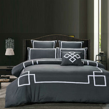 Charcoal Burgess Quilt Cover Set