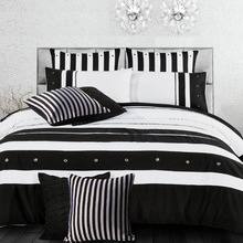 Rezzo Striped Microfibre Quilt Cover Set