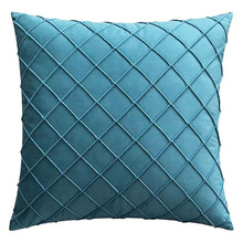 Diamond Pleated Velvet Cushion Cover