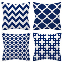 4 Piece Hamptons Cushion Cover Set