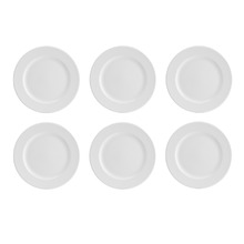 Diamond 30cm Porcelain Flat Dinner Plates (Set of 6)