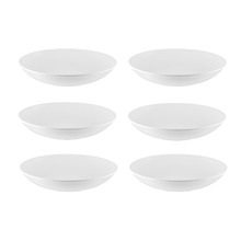 Diamond 25cm Porcelain Deep Coupe Dinner Plates (Set of 6)