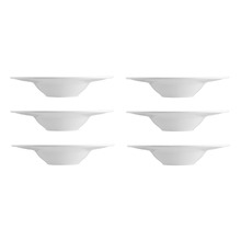 Diamond 28.3cm Porcelain Banquet Deep Bowls (Set of 6)