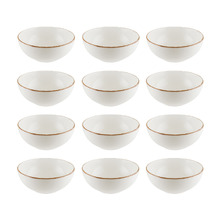 Retro 13.8cm Porcelain Deep Bowls (Set of 12)