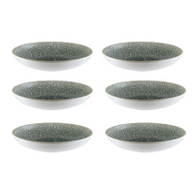 Black Thar 23cm Porcelain Coupe Bowls (Set of 6)