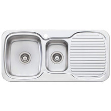 Lakeland 980mm 1 & ½ Stainless Steel Kitchen Sink with Right Drainer