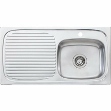 Ultraform 890mm Single Stainless Steel Kitchen Sink with Left Drainer
