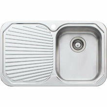 Petite 770mm Topmount Single Stainless Steel Kitchen Sink with Left Drainer