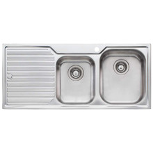 Diaz 1080mm 1 & ¾ Stainless Steel Kitchen Sink with Left Drainer