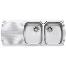 Monet 1200mm Topmount Double Kitchen Sink with Drainer