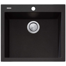 Santorini 560mm Black Topmount Kitchen Sink