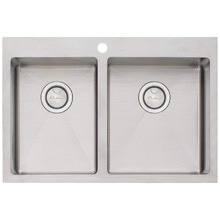 Apollo 750mm 1 & ¾ Brushed Stainless Steel Right Hand Kitchen Sink