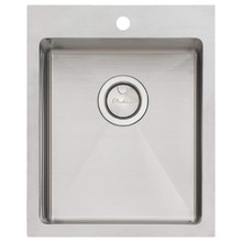 Apollo 355mm Single Brushed Stainless Steel Kitchen Sink