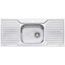 Diaz 1080mm Single Stainless Steel Kitchen Sink with Drainers