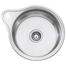 Solitaire 590mm Single Stainless Steel Kitchen Sink with Tap Landing