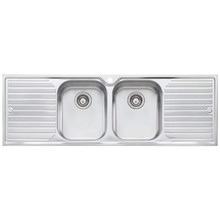 Diaz 1430mm Double Stainless Steel Kitchen Sink with Drainers