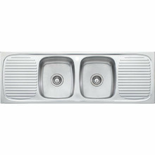 Ultraform 1380mm Double Stainless Steel Kitchen Sink with Drainers