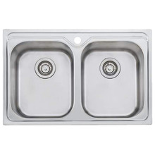 Diaz 770mm Undermount Double Stainless Steel Kitchen Sink