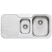 Petite 1200mm Topmount 1 & &frac12; Stainless Steel Kitchen Sink with Right Drainer