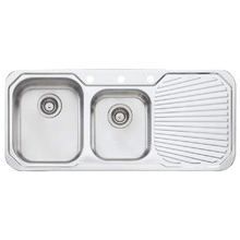 Petite 1080mm Topmount 1 & &frac34; Stainless Steel Kitchen Sink with Right Drainer