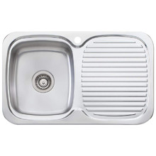 Lakeland 770mm Single Stainless Steel Kitchen Sink with Right Drainer