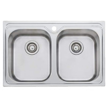 Diaz 770mm Double Stainless Steel Kitchen Sink