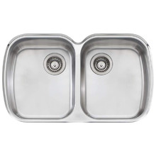 Monet 820mm Undermount Double Stainless Steel Kitchen Sink
