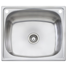 Marco 550mm Single Stainless Steel Laundry Sink with Rinse Bypass