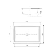 Oslo Rectangular Undermount Bathroom Basin