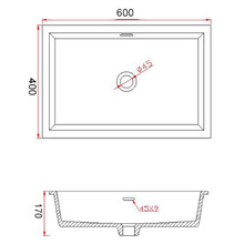 Oslo Rectangular Undermount Bathroom Basin