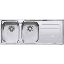 Flinder Double Bowl Sink with Drainer