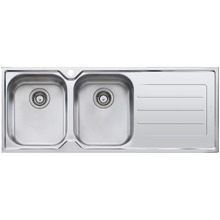 Flinders 1200mm Double Stainless Steel Kitchen Sink with Drainer