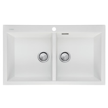 Santorini 860mm Top Mount Double Granite Kitchen Sink