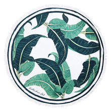 Banana Leaf Bahamas Cotton Round Towel