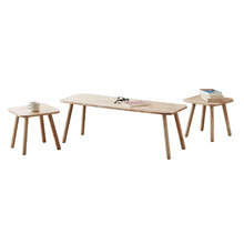 3 Piece Cricket Rubberwood Nesting Coffee Table Set