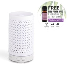 Aromamist Mistique Ceramic Diffuser & Essential Oil Set