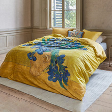 Yellow Van Gogh Irises Cotton Sateen Quilt Cover Set