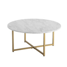 Gael Round Faux Marble Coffee Table
