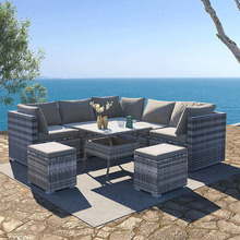 7 Seater Grey Shepard Outdoor Dining Table & Chair Set