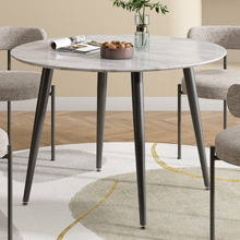 Tudor 110cm Round Marble-Look Dining Table