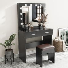 Quin LED Dressing Table & Stool Set