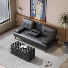 Athena Faux Leather Ottoman Bench