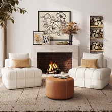 Ella 76cm Boucle Lounge Chairs (Set of 2)