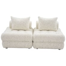 Beige Ella 76cm Wool-Blend Lounge Chairs (Set of 2)