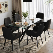 6 Seater Kamala Sherpa Dining Table & Chair Set