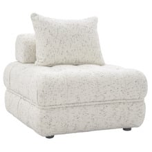 Beige Ella 120cm Wool-Blend Lounge Chair