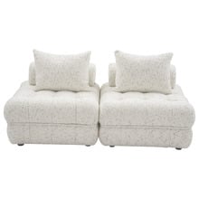 Beige Ella 120cm Wool-Blend Lounge Chairs (Set of 2)