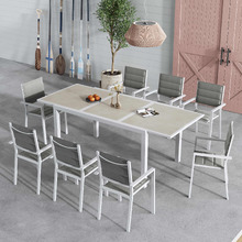 8 Seater Cornelas Outdoor Extendable Dining Table & Chair Set