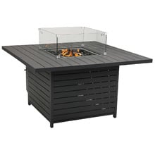 135.5cm Brinley Aluminium Outdoor Gas Patio Heater Table